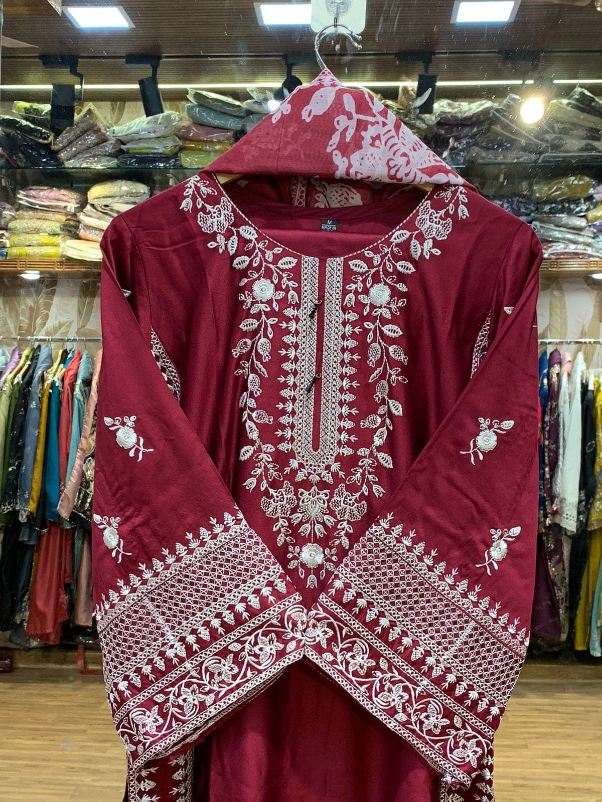 Purple Embroidered Lawn 3-Piece Suit