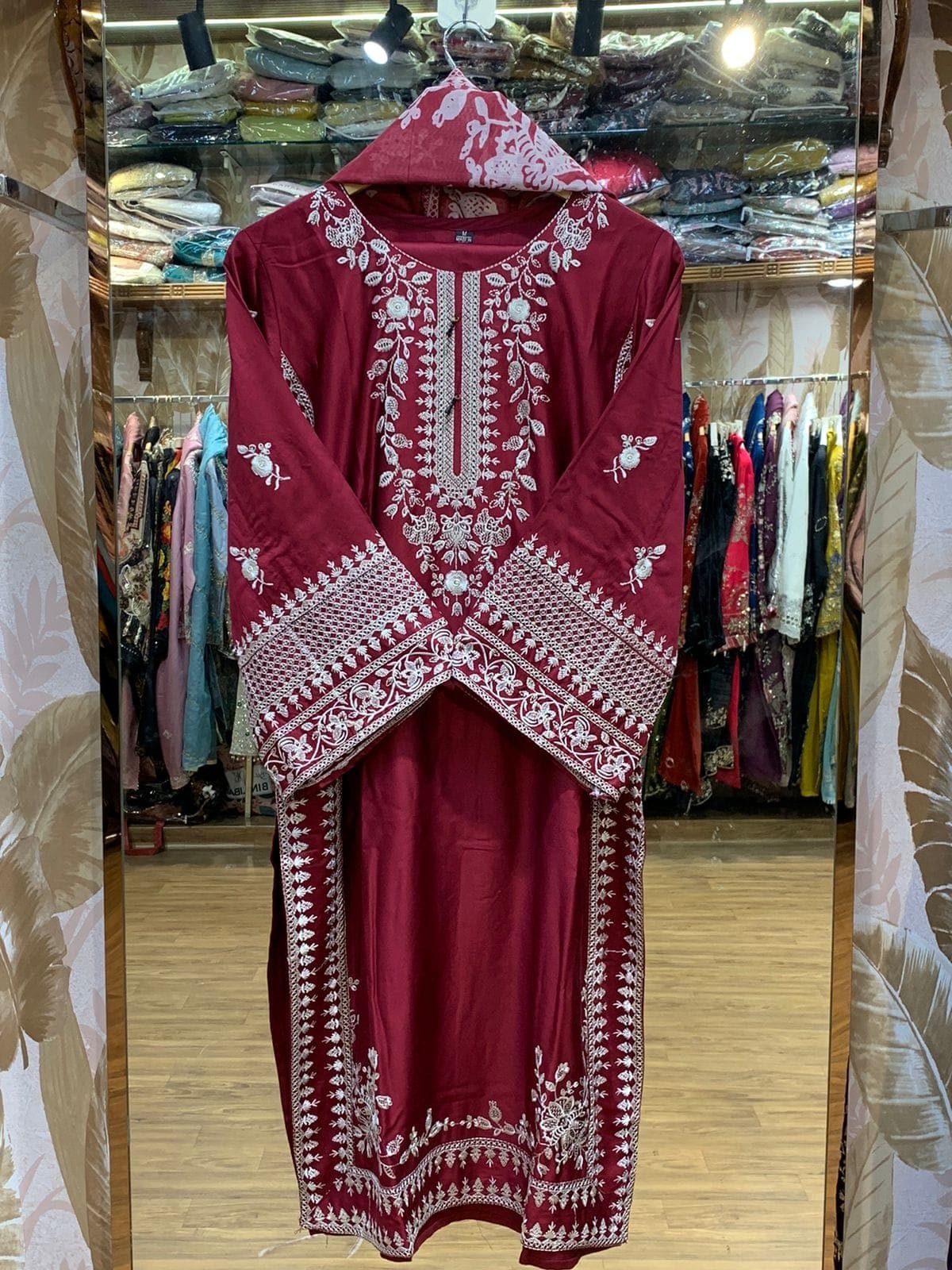 Purple Embroidered Lawn 3-Piece Suit