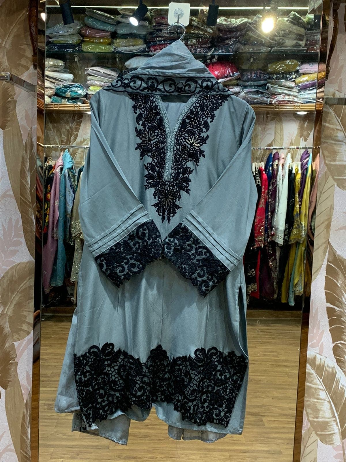 Ice Blue Embroidered Lawn 3-Piece Suit