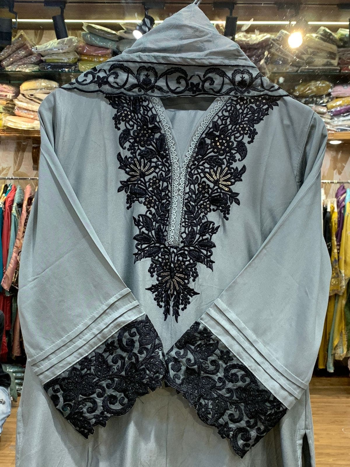 Ice Blue Embroidered Lawn 3-Piece Suit