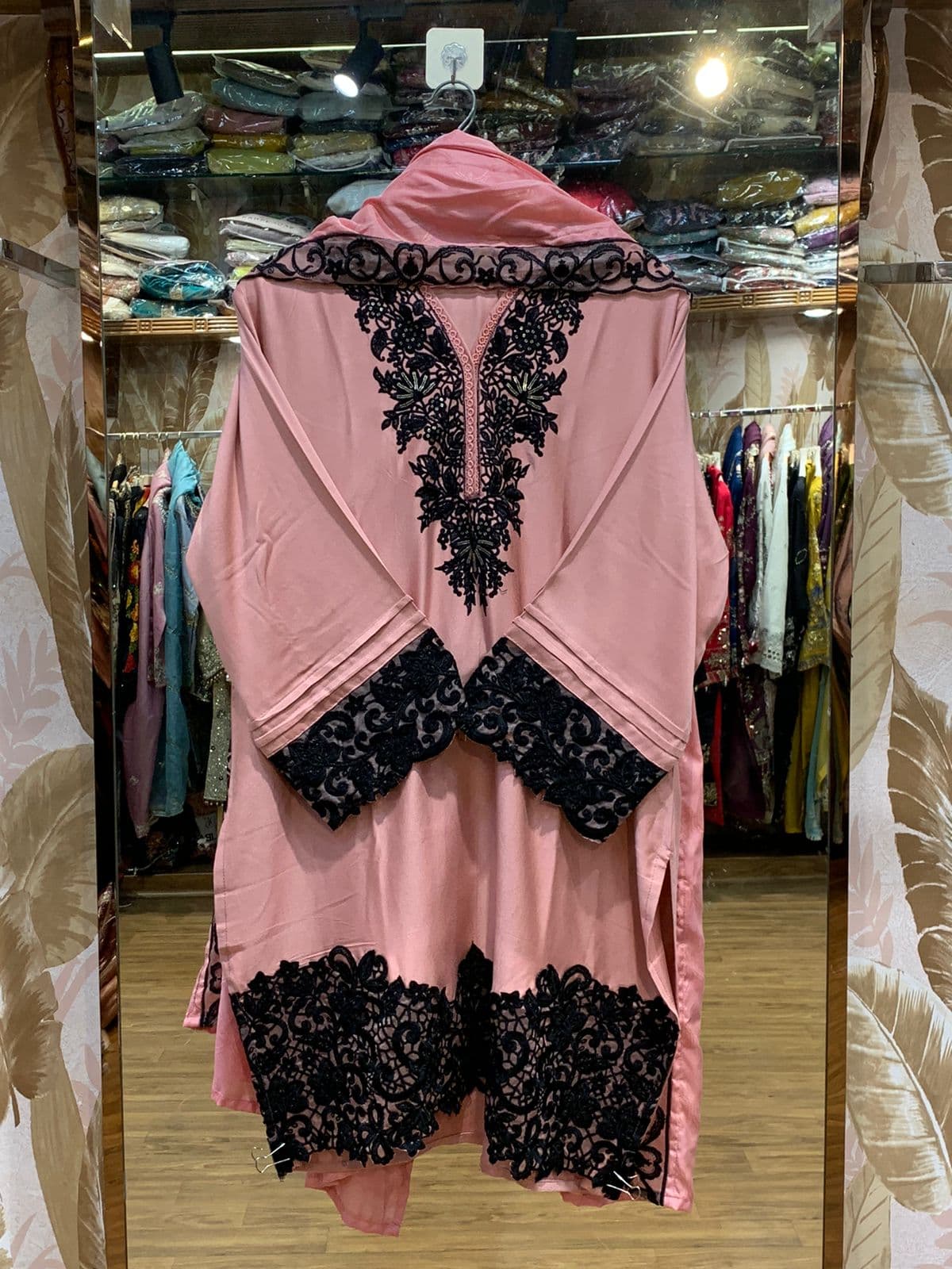 Blush Pink Embroidered Lawn 3-Piece Suit