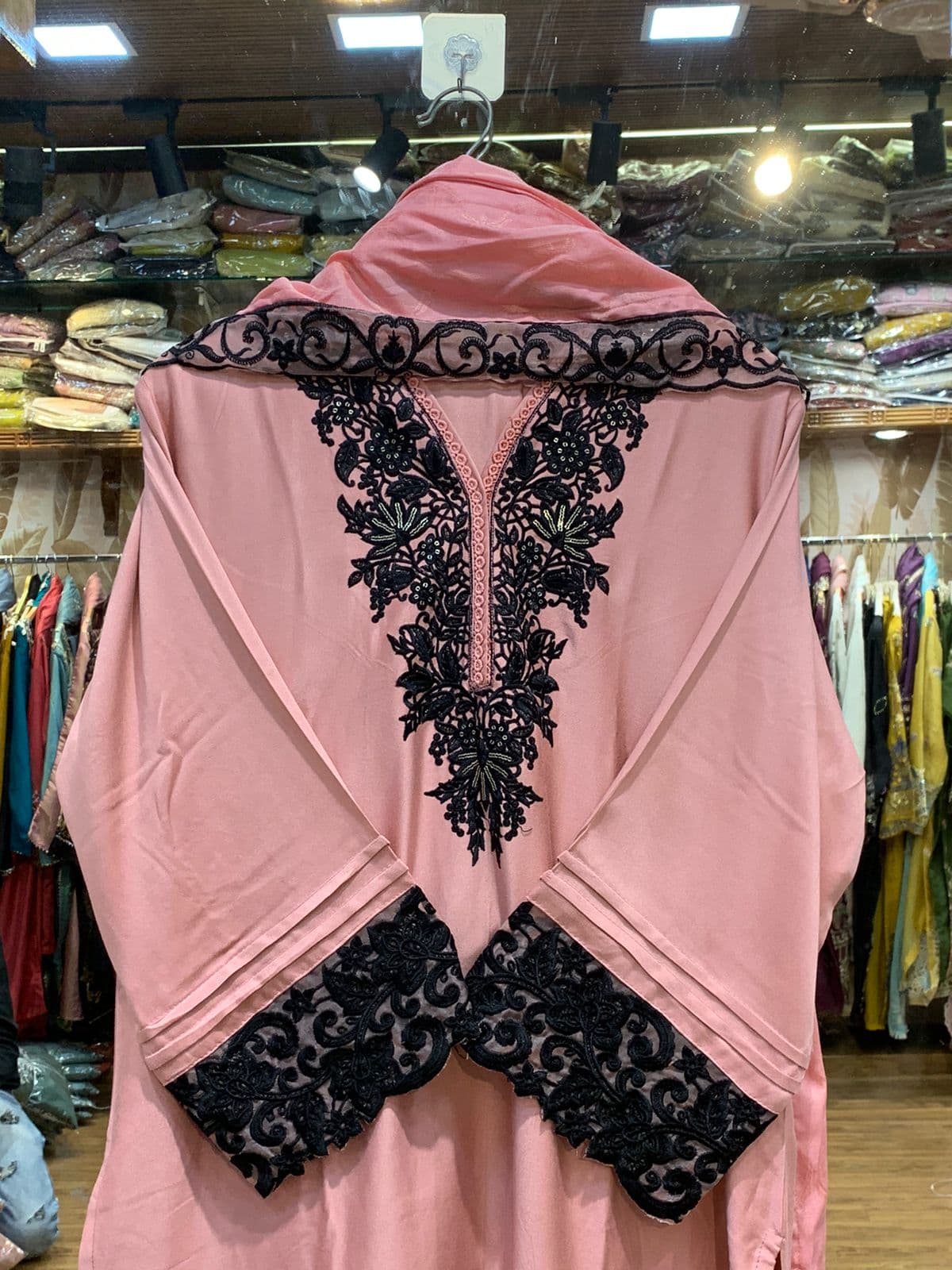 Blush Pink Embroidered Lawn 3-Piece Suit