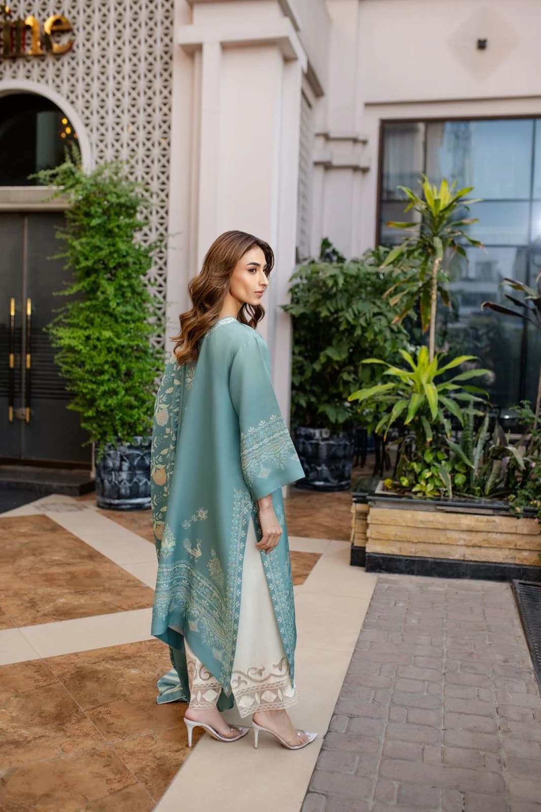 Sage Green Printed Lawn 3-Piece Suit